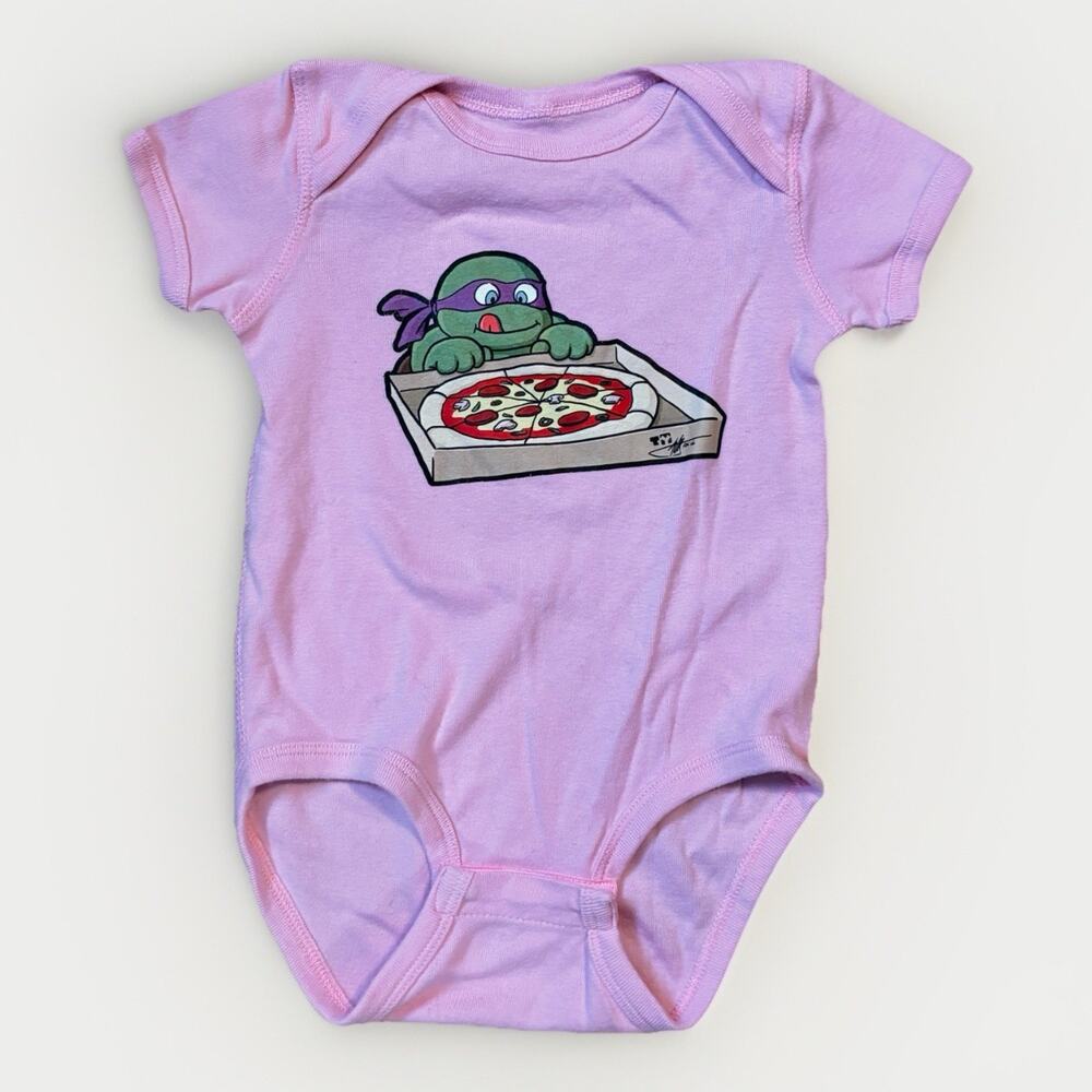 Teenage Mutant Ninja Turtles Hungry Turtles Leonardo Pizza Infant One Piece 12M